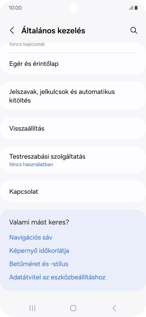Válaszd a Visszaállítás lehetőséget.