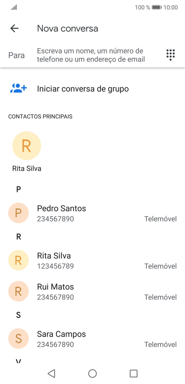 Prima o campo junto a 