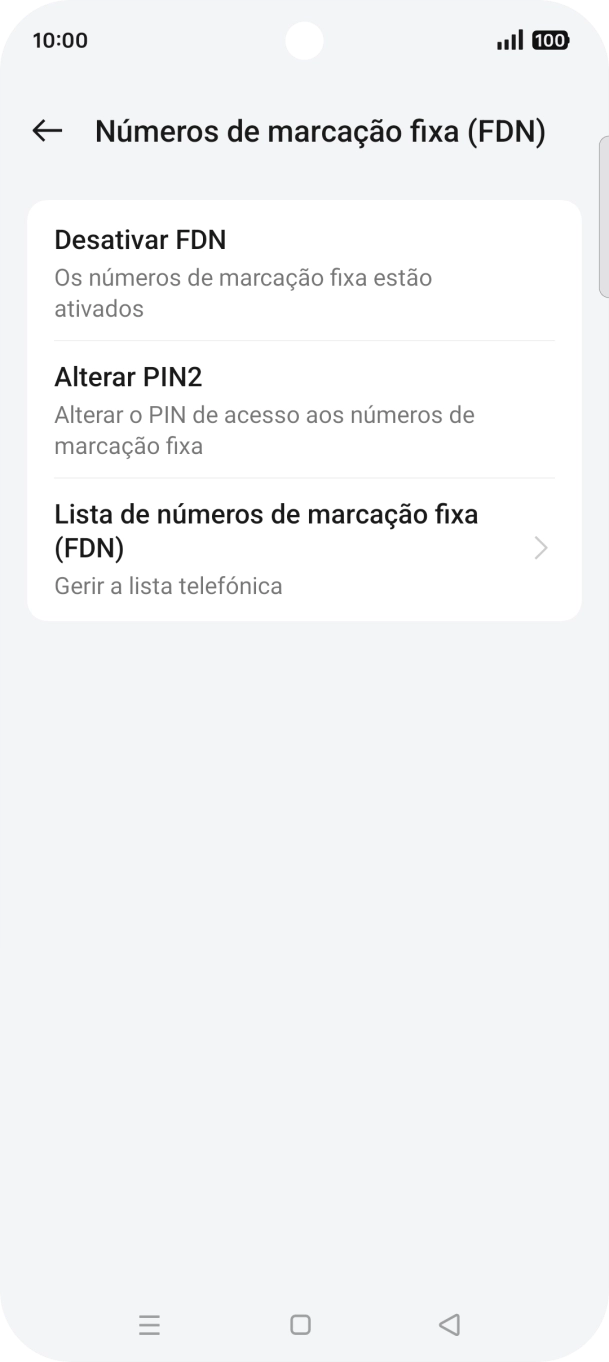 Prima Desativar FDN.