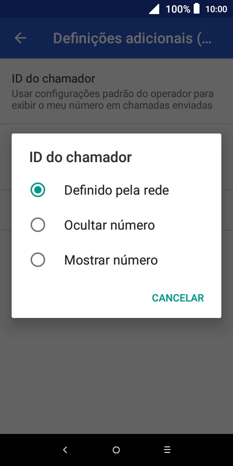 Prima Mostrar número para ativar a visualização do seu número.