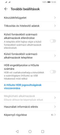 Válaszd a Titkosítás és hitelesítő adatok lehetőséget.