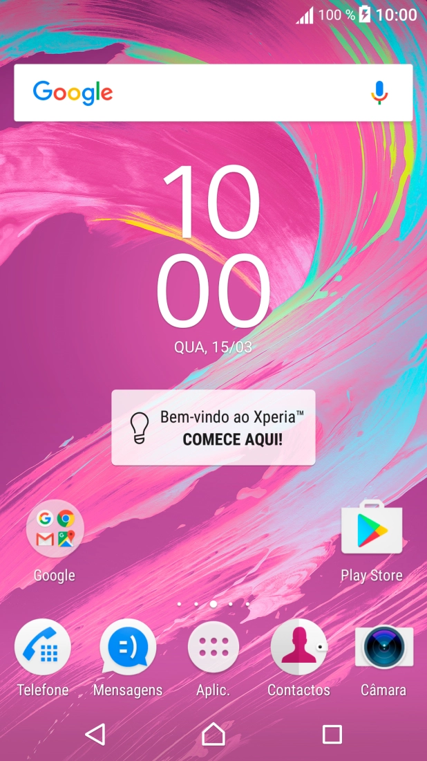 Quando o ícone de bateria em carregamento for mostrado no ecrã, a bateria está em carregamento.