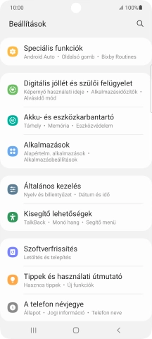 Válaszd az Általános kezelés lehetőséget.