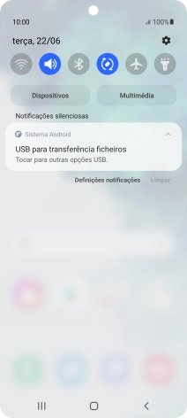 Prima Tocar para outras opções USB..