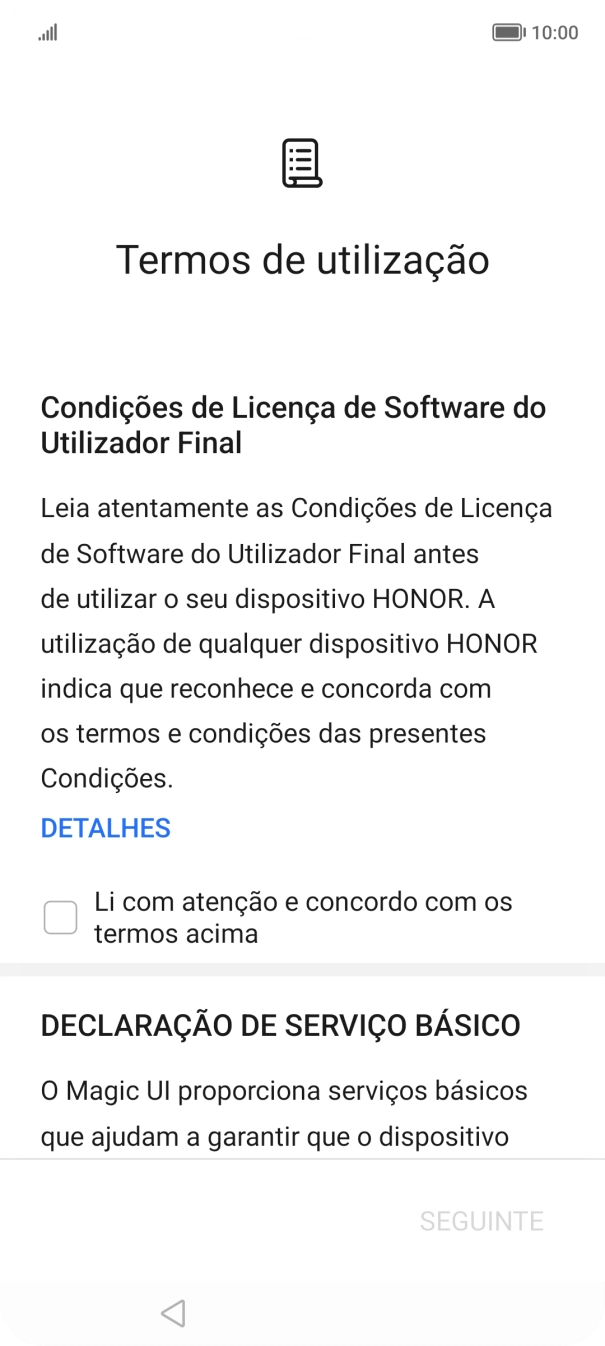 Prima o campo para a selecionar.