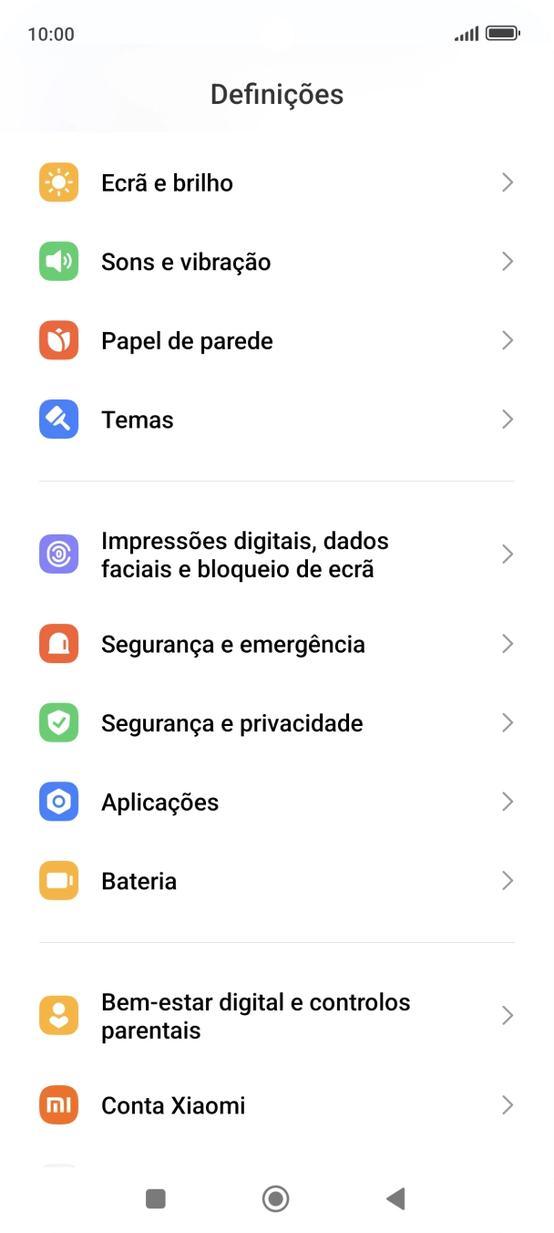 Prima Impressões digitais, dados faciais, e bloqueio de ecrã.