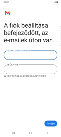 Kattints „Az Ön neve” alatti mezőre, és írd be a kívánt küldőnevet.