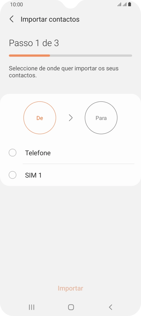 Prima o nome do cartão SIM.