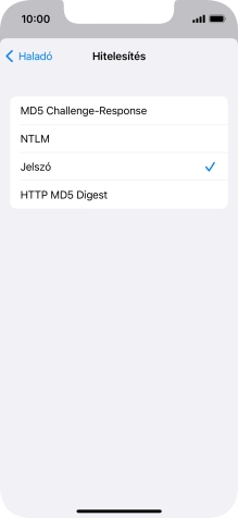 Válaszd a Jelszó lehetőséget.