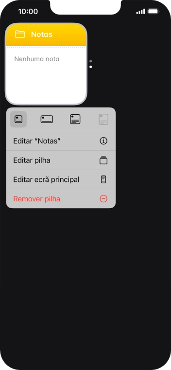 Prima Editar pilha.