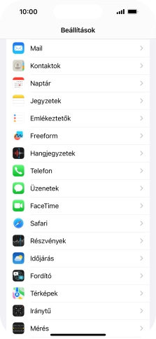 Válaszd a Mail lehetőséget.