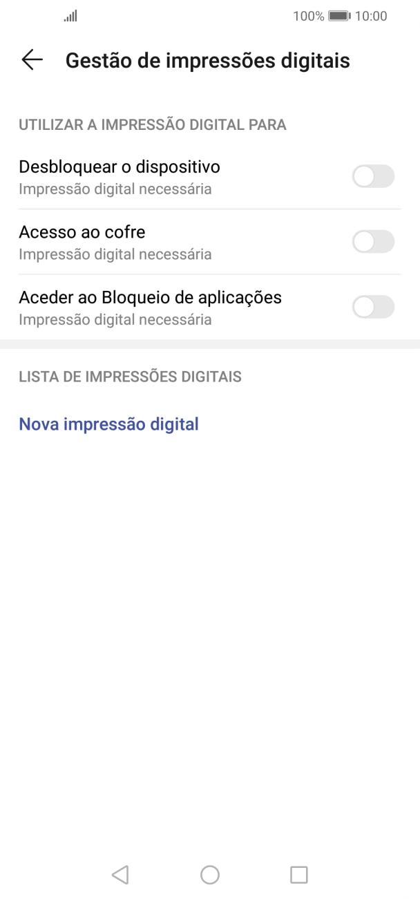 Prima Nova impressão digital.