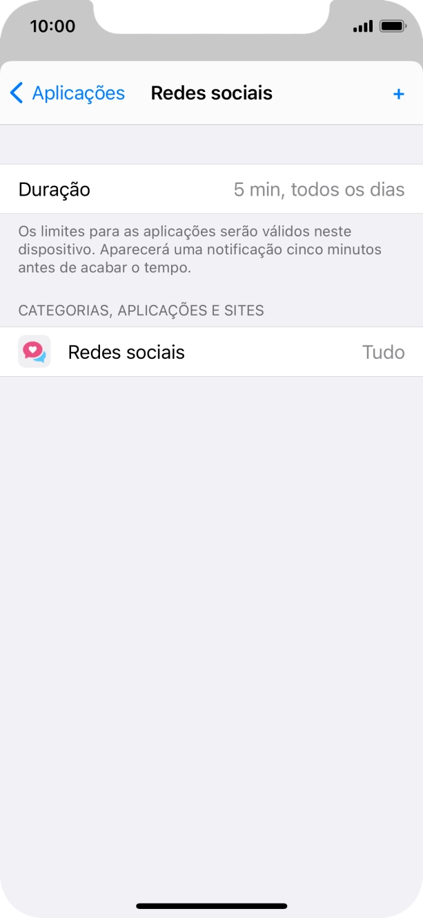 Prima o ícone para adicionar.