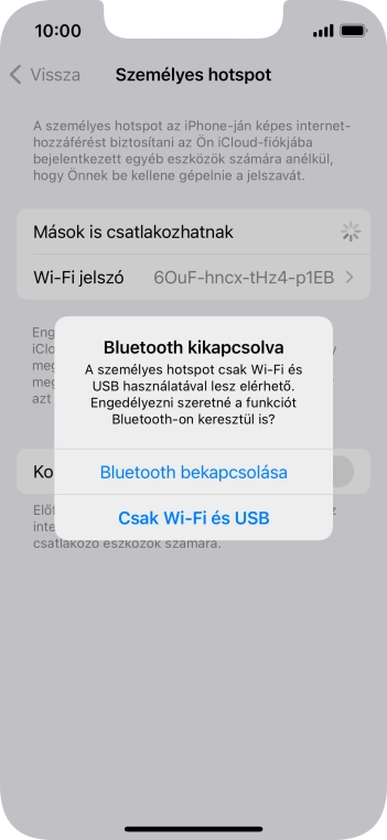 Amennyiben be van kapcsolva a Wi-Fi, válaszd a Csak Wi-Fi és USB lehetőséget.