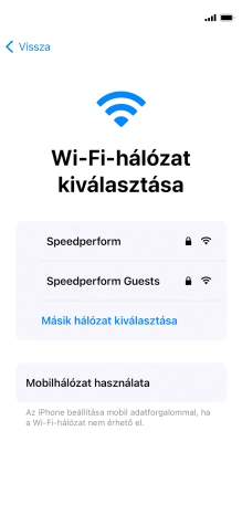 Válaszd ki a kívánt Wi-Fi hálózatot.