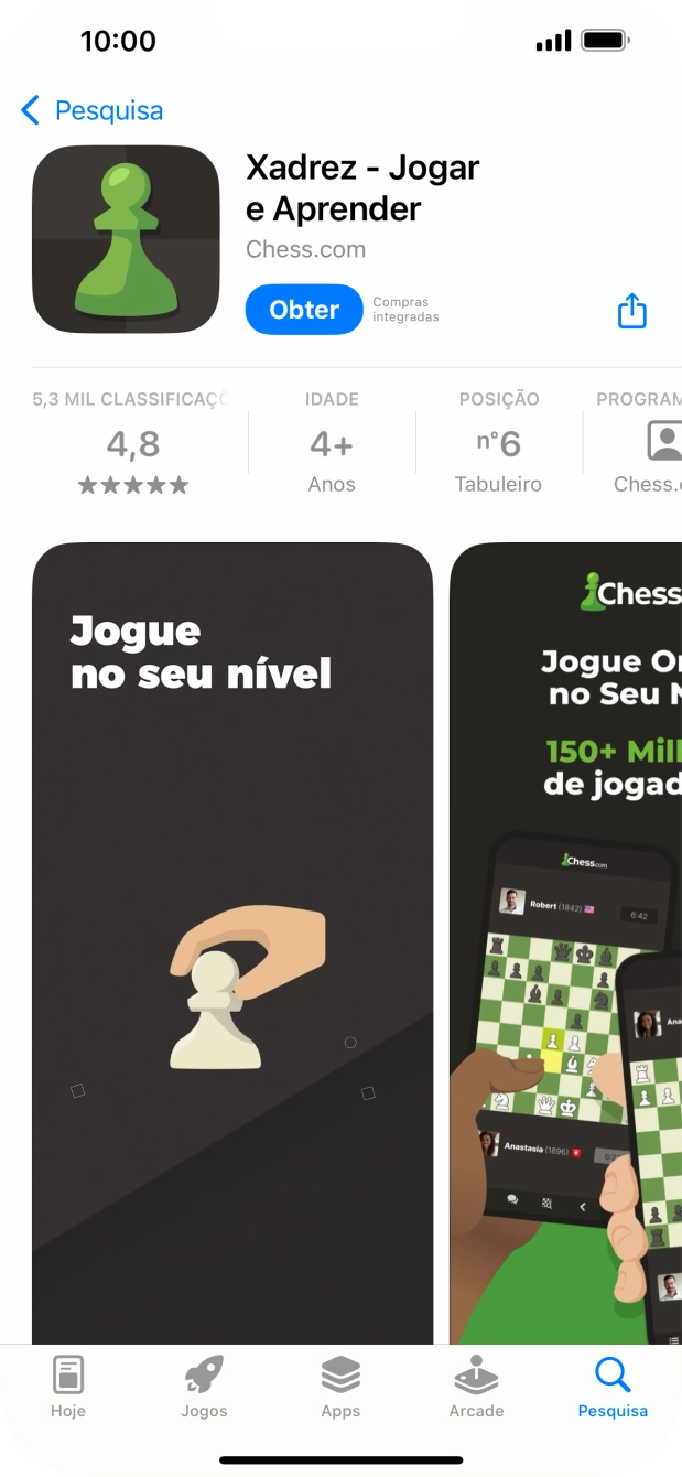 Prima Obter e siga as indicações no ecrã para instalar a app.