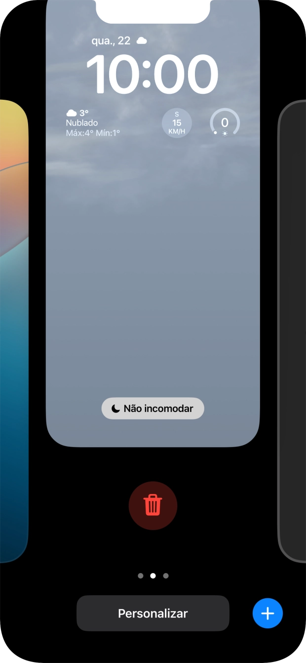 Prima o ícone para apagar.