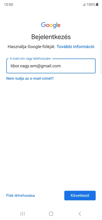 Válaszd a Következő lehetőséget.