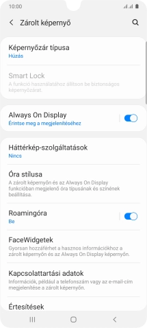 Válaszd a Képernyőzár típusa lehetőséget.