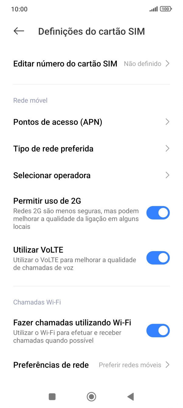 Prima Selecionar operadora.