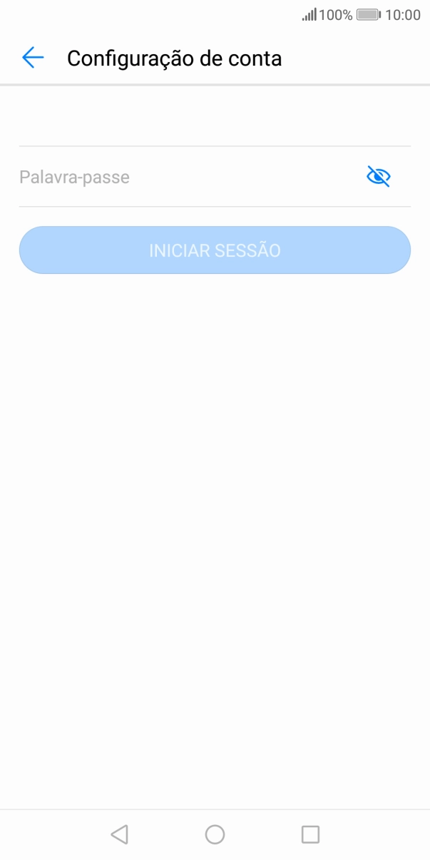 Prima Palavra-passe e introduza a password da sua conta de e-mail.