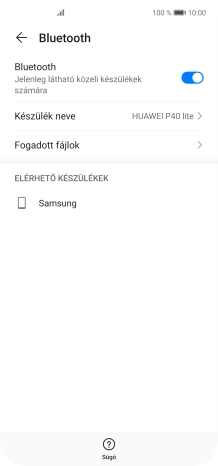 Válaszd ki a kívánt Bluetooth-eszközt, és kövesd a kijelzőn megjelenő utasításokat annak telefonodhoz történő csatlakoztatásához.