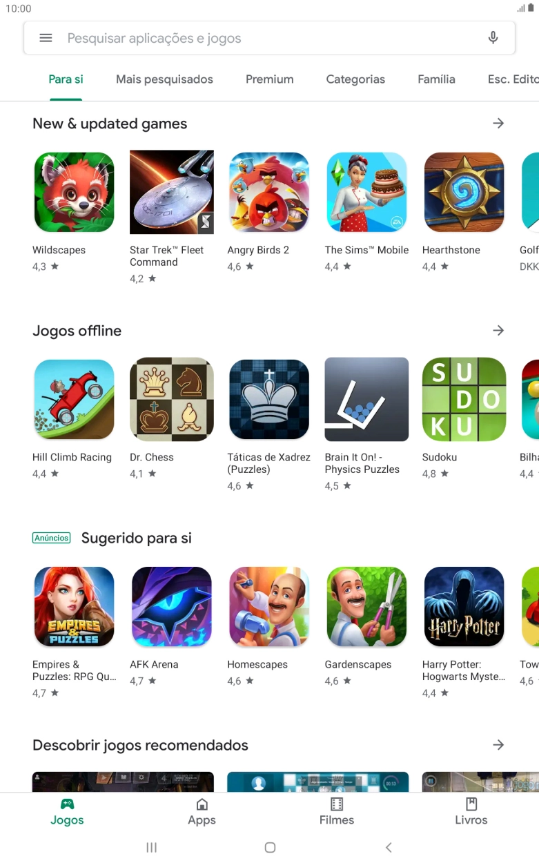 Prima a caixa de pesquisa.