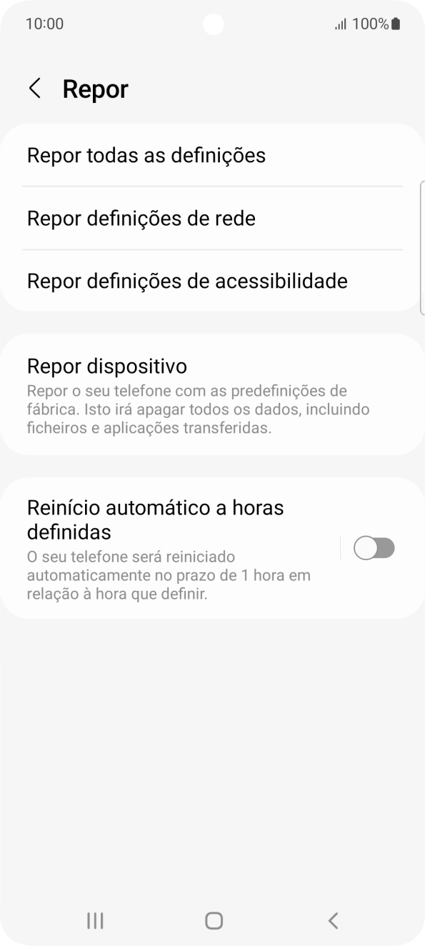 Prima Repor dispositivo.