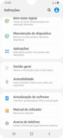 Prima Acerca do telefone.
