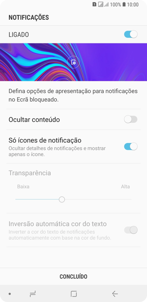 Prima os indicadores junto às definições pretendidas para ativá-las.