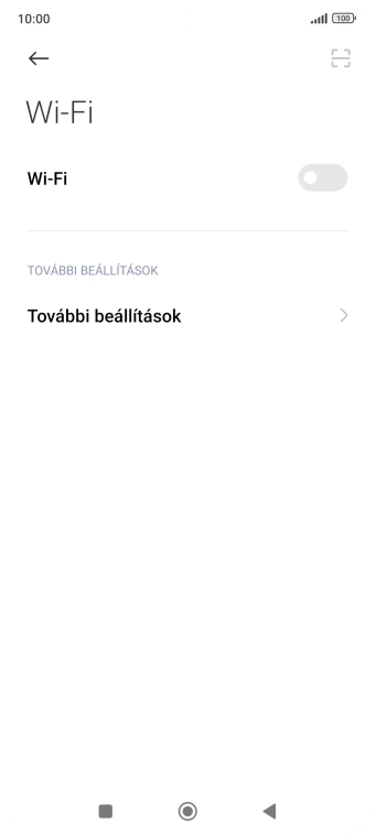 Kattints a „Wi-Fi” melletti csúszkára a funkció bekapcsolásához.