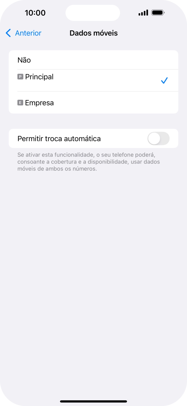 Prima o plano pretendido.