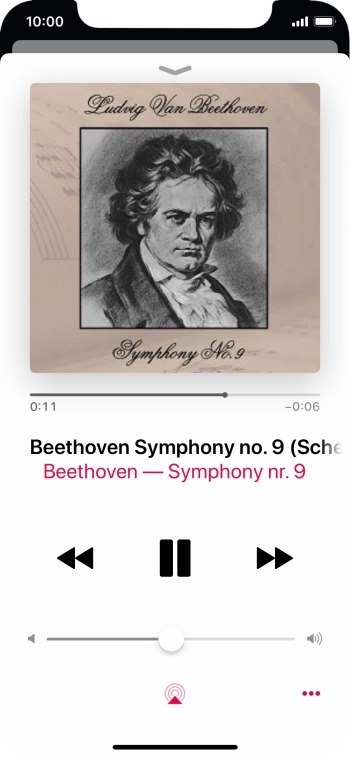 Prima a seta para a direita para ir para o ficheiro de música seguinte.