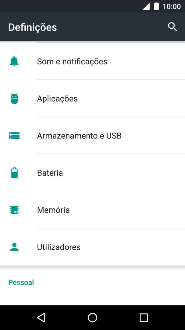 Prima Som e notificações.