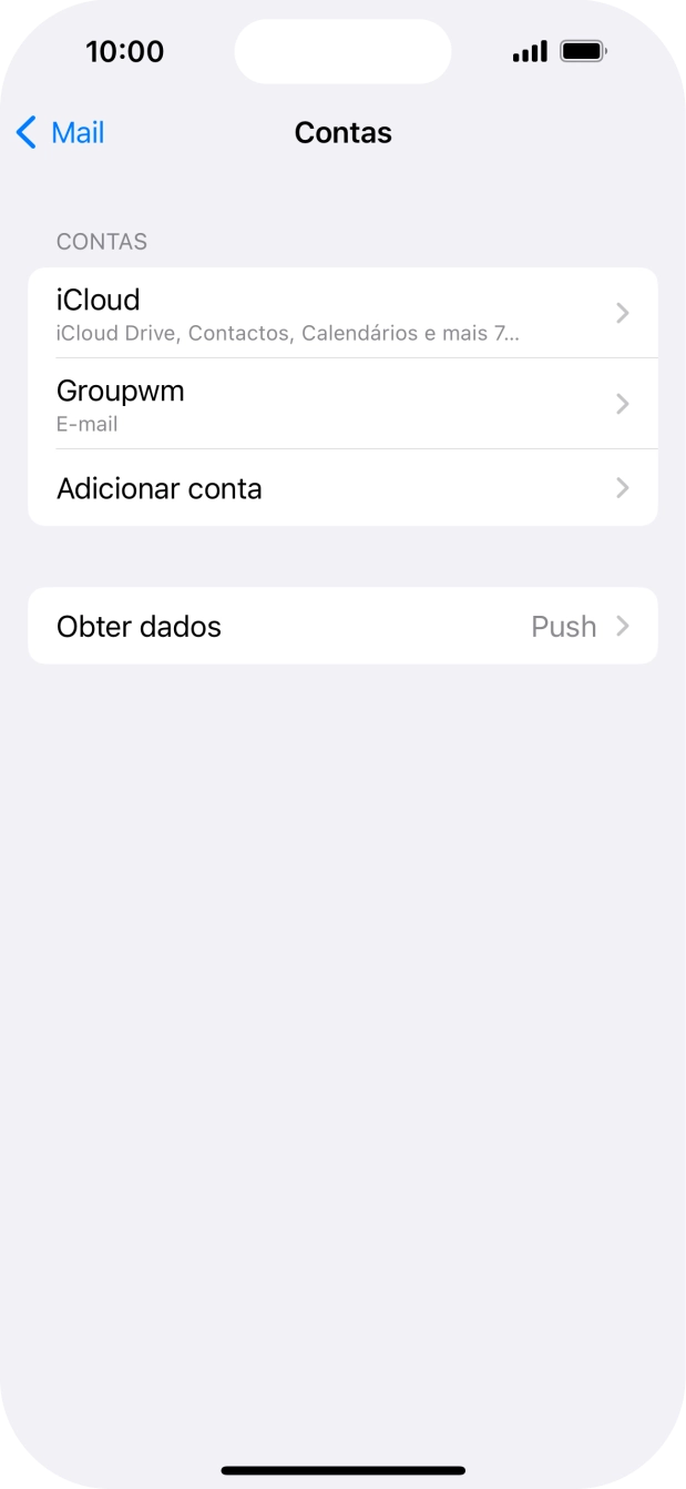 Prima o nome na conta de e-mail que acabou de criar.