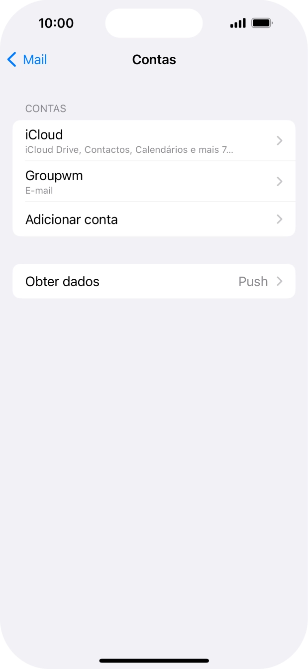 Prima o nome na conta de e-mail que acabou de criar.