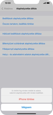 Válaszd az iPhone törlése lehetőséget.