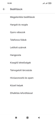 Válaszd a Telefonos fiókok lehetőséget.