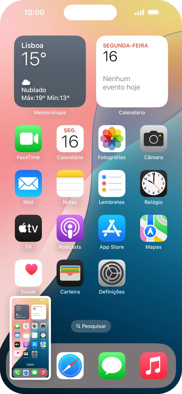 Para modificar a captura de ecrã prima a captura de ecrã e siga as indicações no ecrã para efetuar as modificações pretendidas.