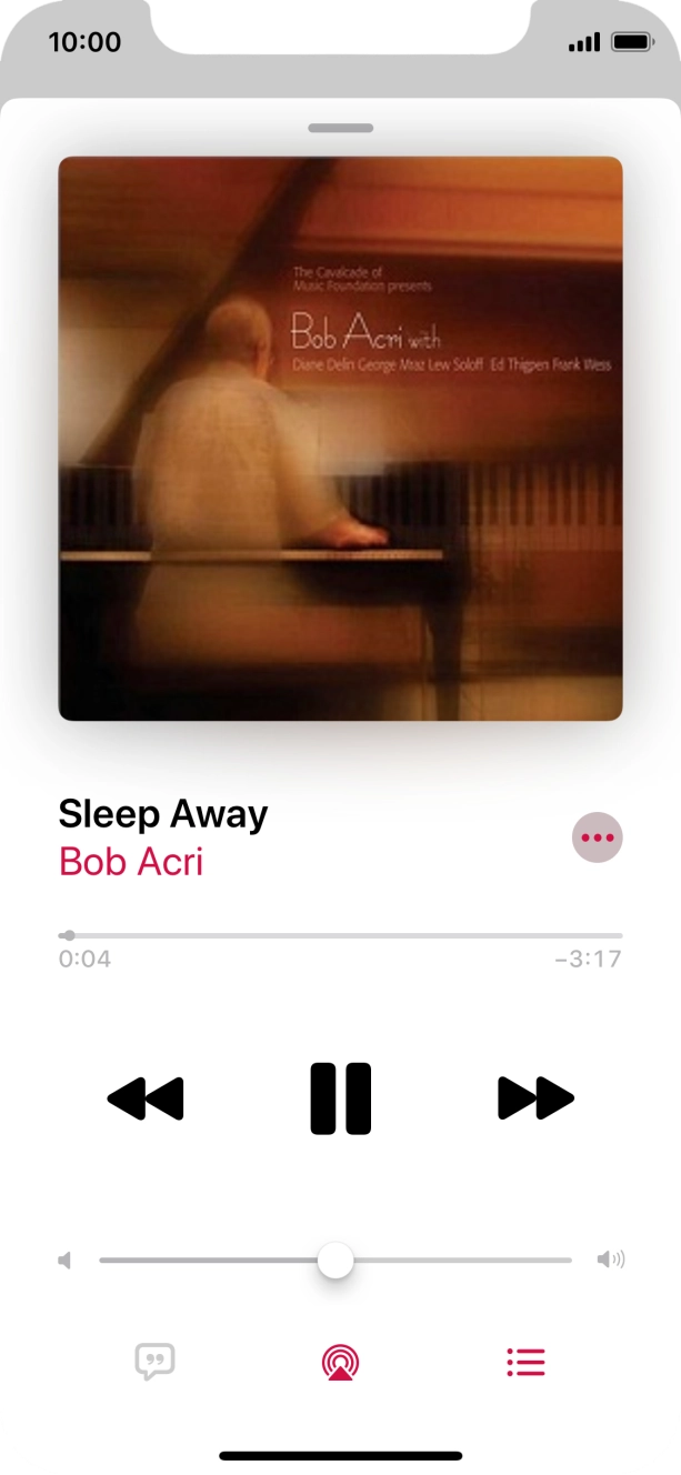 Prima a seta para a direita para ir para o ficheiro de música seguinte.