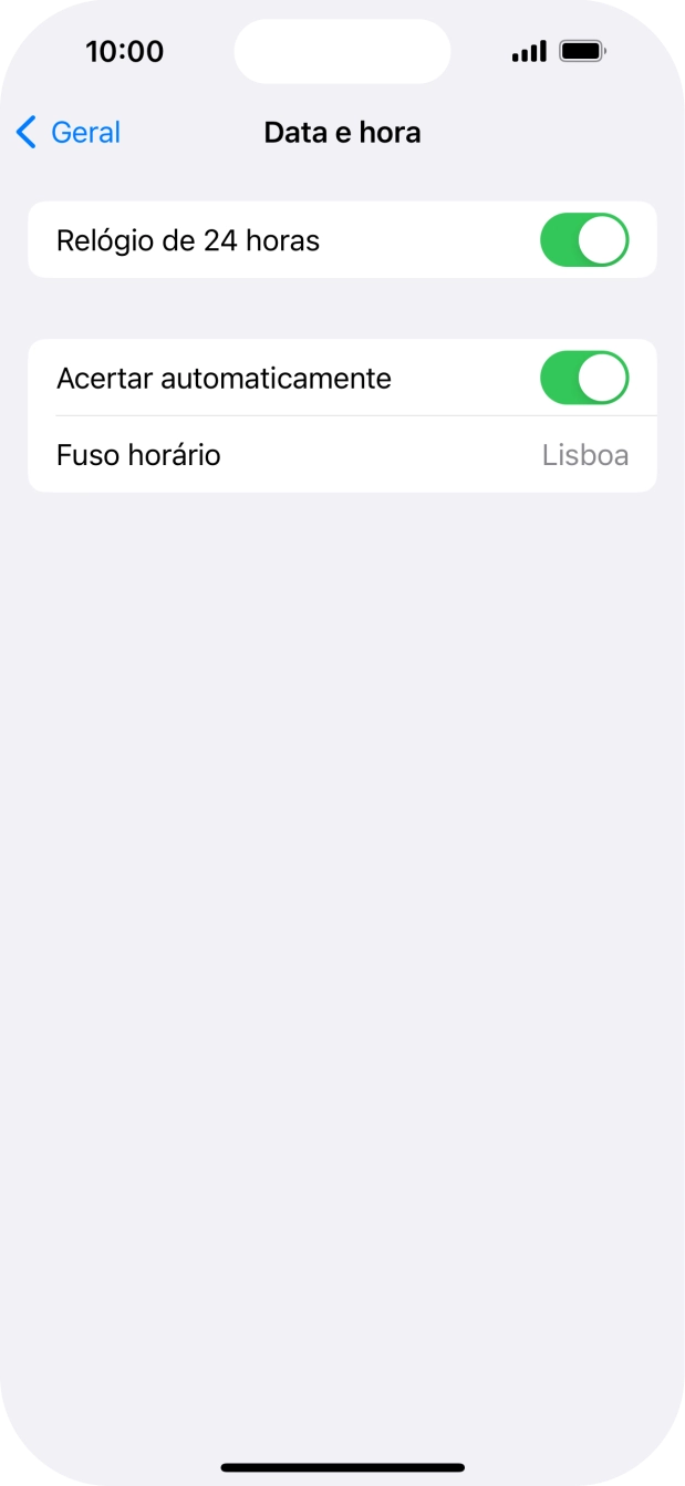 Para voltar ao ecrã inicial, deslize o dedo de baixo para cima a partir da base do ecrã.