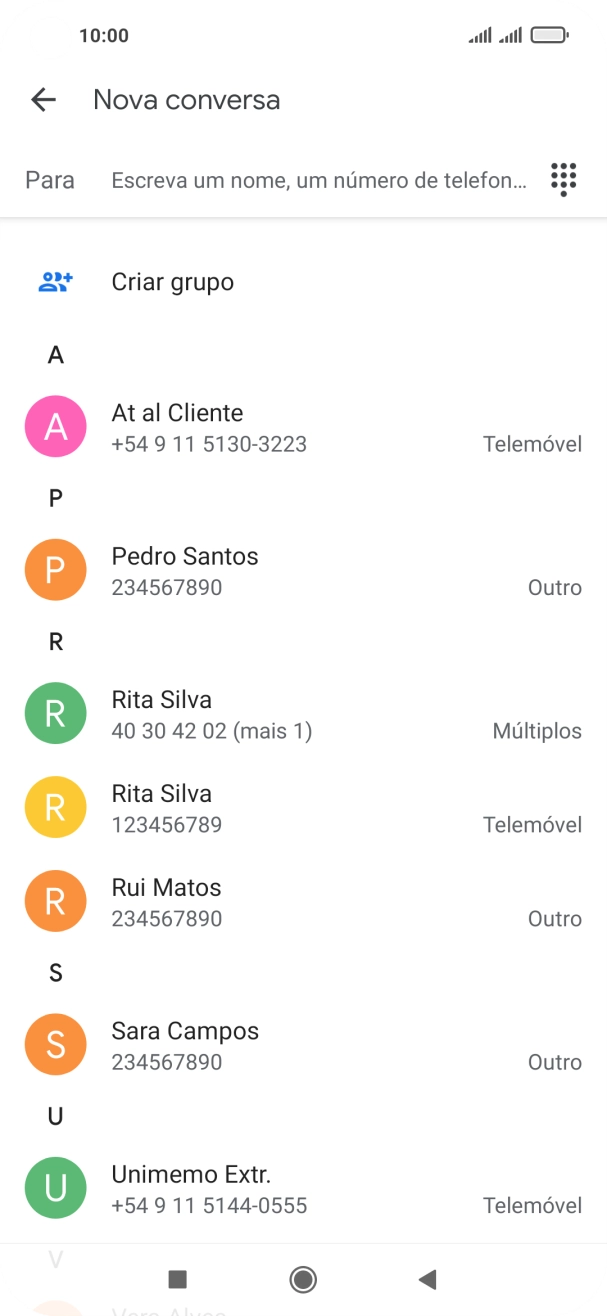 Prima o campo junto a 