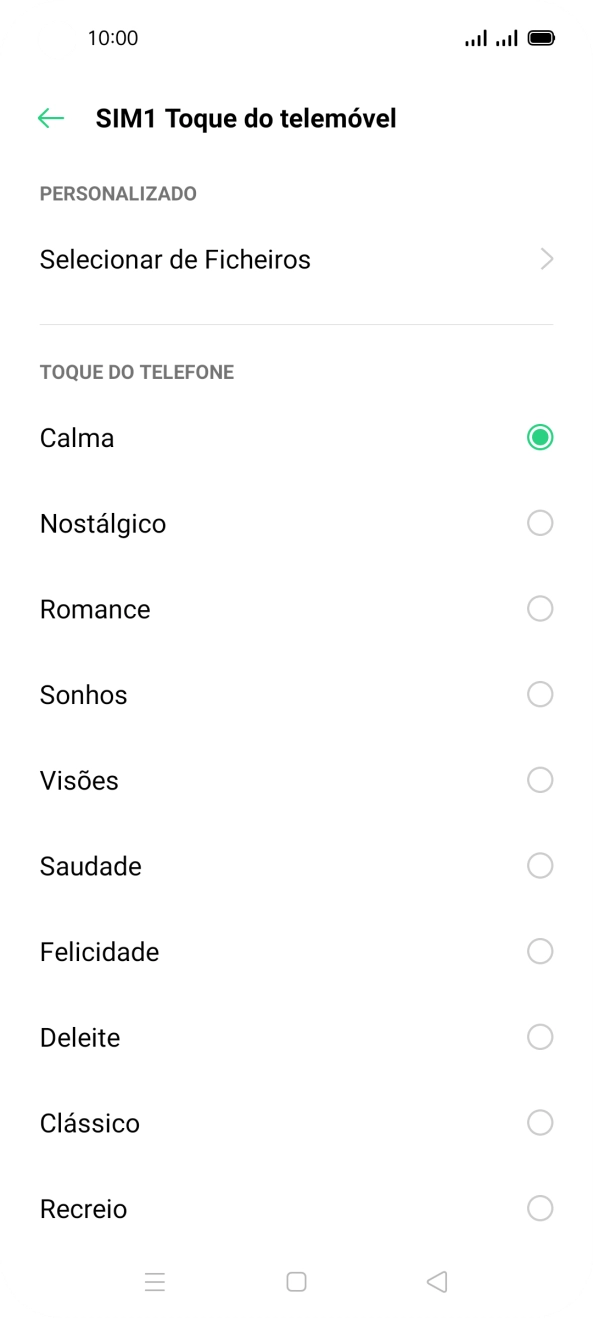 Prima Selecionar de Ficheiros.