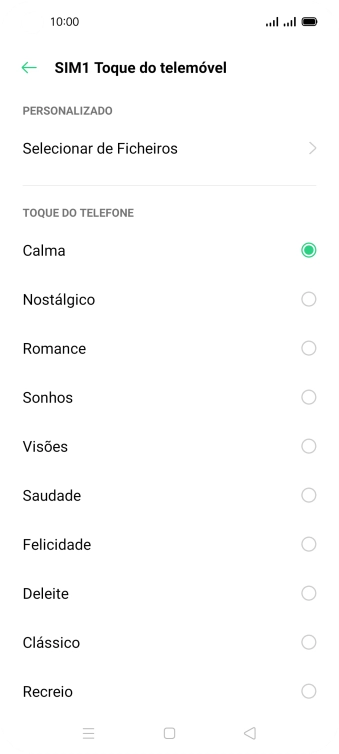 Prima Selecionar de Ficheiros.