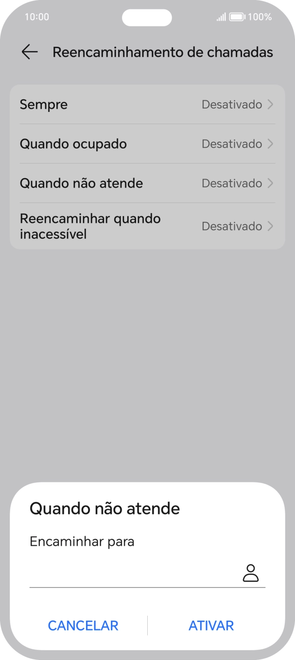 Introduza 123 e prima ATIVAR.