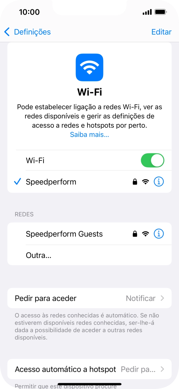 Para voltar ao ecrã inicial, deslize o dedo de baixo para cima a partir da base do ecrã.