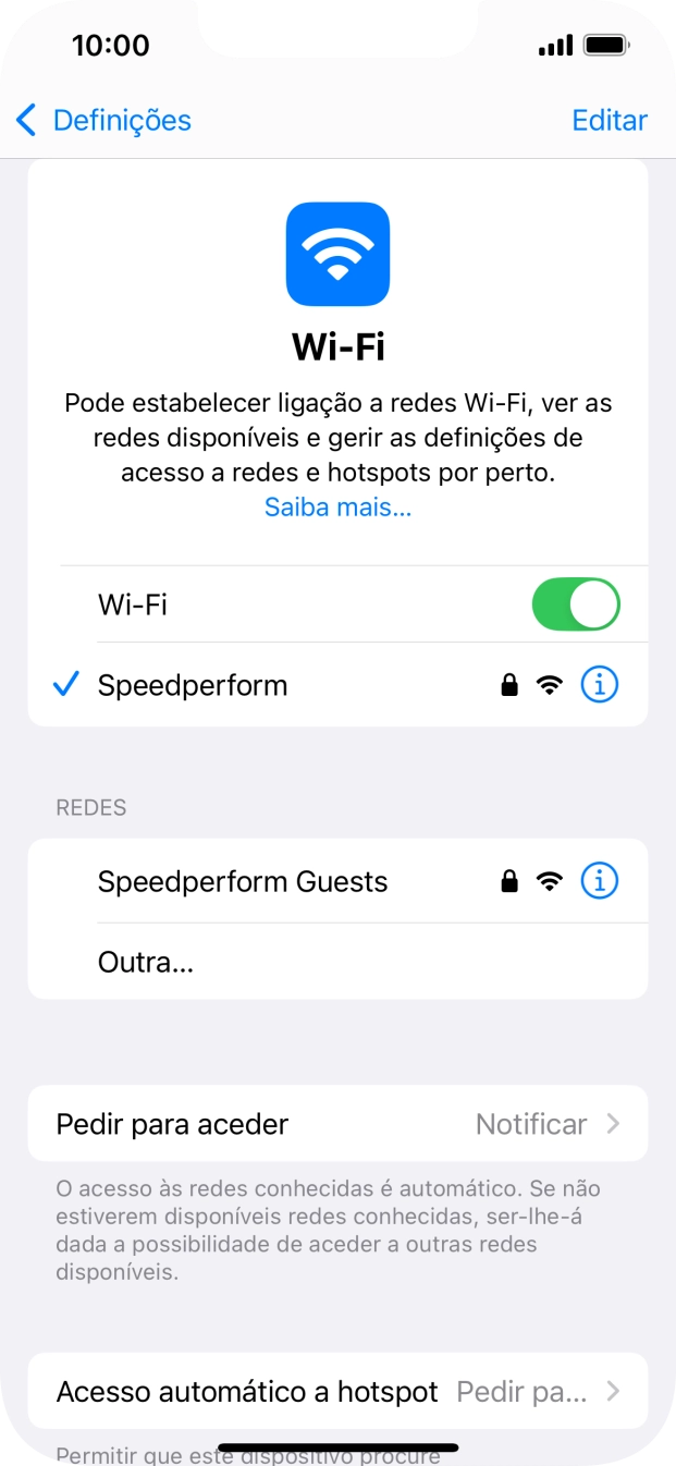Para voltar ao ecrã inicial, deslize o dedo de baixo para cima a partir da base do ecrã.