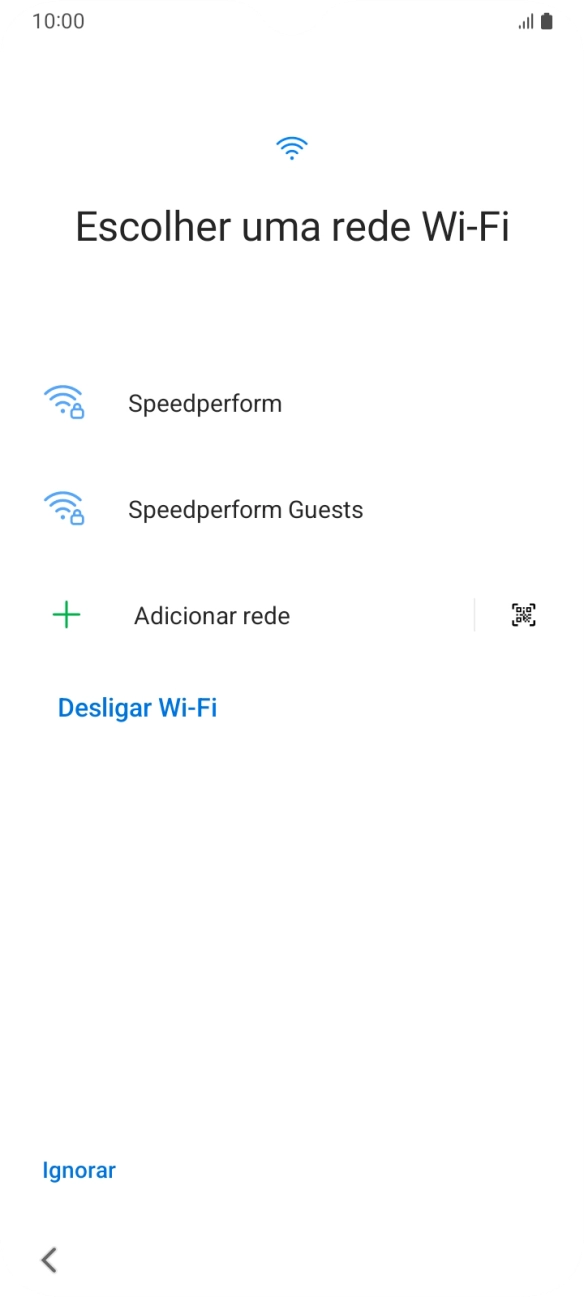 Prima a rede Wi-Fi pretendida.