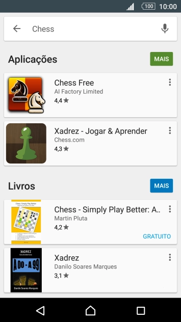 Prima a app pretendida.