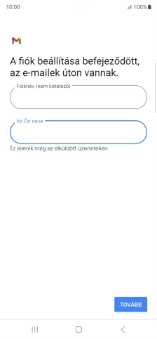 Válaszd a TOVÁBB lehetőséget.